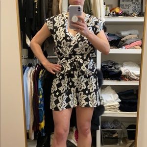 Black and white romper